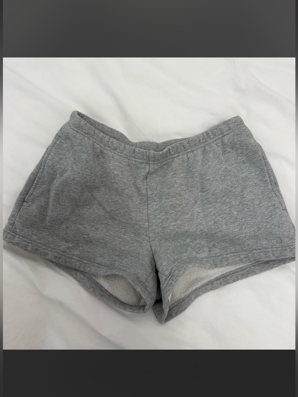 Aritzia Women's cozy sweatfleece boyfriend lo rise mini shorts